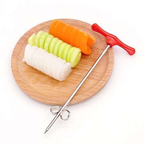 Fruits & Vegetables Spiral twist knife,Stainless Steel Spiral Twist Knife, Twist Shredder Ideal