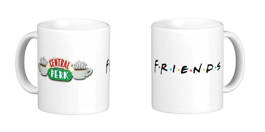 Lewistons-Of-London Friends TV Show Series USA Sitcom The One Where Drink Tea Coffee Central Perk Funny Humour Work Banter Ceramic White Cup 11oz Mug