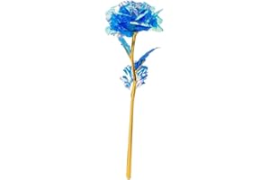 1pc Blue Love Valentine's Day Rose Mini Crystal Rose Flower New Year Wedding and Souvenirs Table Decor Clever Treatment