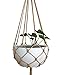 Basketball Holder,Longer Macrame Plant Hanger Hanging Planter Hanging Net Basket Hemp Rope 52 Inch for 10 inch Pot, Pot and Plant Excluded (8LEGS)