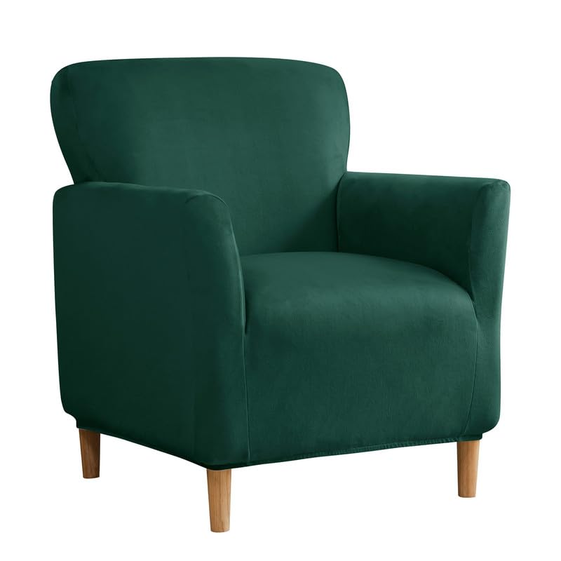Mingfuxin Velvet Armchair Sofa Covers, Stretch Banquet Tub Chair Covers Slipcovers, Removable Bucket Sofa Couch Cushion Covers for Living Room Home Decoration Furniture Protector