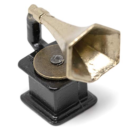 American Heritage Industries Dollhouse Gramophone- Antique Miniature Gramophone for Scaled 1:12 Dollhouses, Unique Dollhouse Accessory, an Product - Thumbnail 3