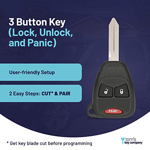 Simple Key Kit, Car Key with Fob and EZ Installer, Key Programming Tool
