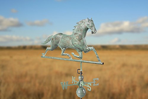 Good Directions Horse Weathervane, Blue Verde Copper