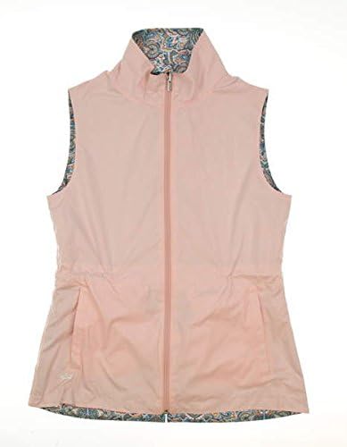 PETER MILLAR New Womens Reversible Golf Vest Small S Pink/Multi