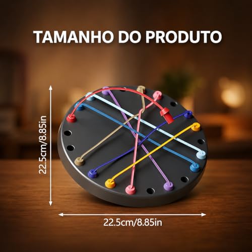 Desafio da Corda Inteligente – Jogo de Raciocínio Lógico e Estratégia, Quebra-Cabeça Educativo para Crianças e Adultos, Brinquedo Interativo para Desenvolver Concentração e Coordenação