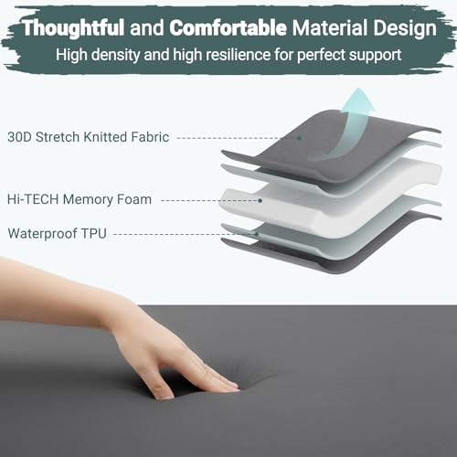 Elegear Colchoneta Memory Foam Bomba Eléctrica Incorporada, 8cm Ultragruesa | Espuma Memoria Sleeping Pad para Camping, Tapete de Autoinflable para Viajes en Coche, Acampar, Autohinchable Colchón Dormir