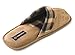 J. Fiallo Mens Faux Suede Scuff House Slipper With Plaid Trim Fabric Design In 4 Classy Colors