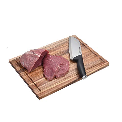 ZESPROKA Thick Acacia Wood Cutting Board with Juice Drip Groove,Set of 3 - Thumbnail 5