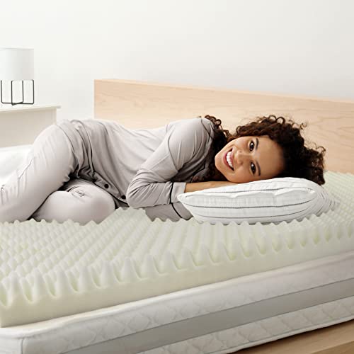Egg Crate Mattress Topper, Ventilated, Convoluted Foam for Pressure