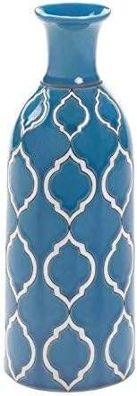 Large Ceramic Vase, Living Room Modern Tall Vases Decorative Blue