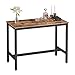 VASAGLE Vintage Dining Table, Bar Table With Solid Metal Frame, Multifunctional Desk for Dining Room or Living Room, Wood Look Accent Furniture ULBT91X