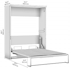 Bestar Full Wall Bed with Desk