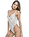 GAGAOPT Women’s Sexy Applique Lace Corset Lingerie, Teddy Underwear as Valentine Gifts for Her, Casual One-Piece Mesh Bodysuit for Relaxing Occasions