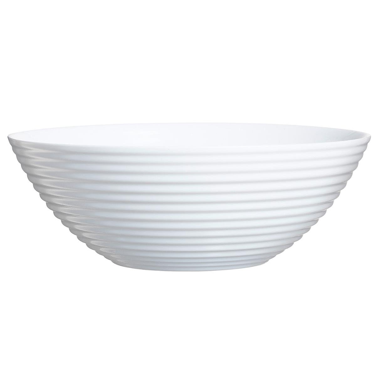 Luminarc 06453 Harena Salad Bowl 27 cm Glass, White, 27 x 27 x 10 cm