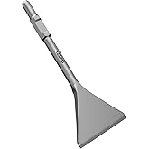 AZUNO HEX Shank Chisel, 6x15 Wide Tile Removal Flat Bit | Heavy Duty Steel Shovel Chisel for 1-3/16"(30mm) HEX Jack Hammer &amp; 65A Demolition Hammer, Removes Thinset, Mortar &amp; Concrete