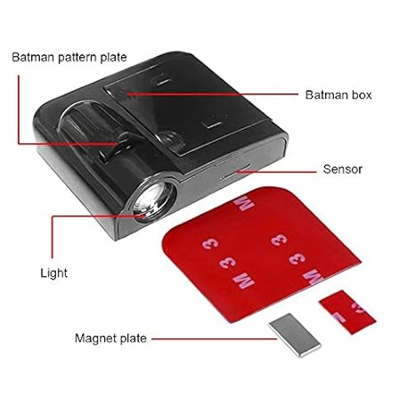 Inalámbrico llevó la luz de puerta de coche Bienvenido ...