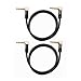 Audio2000's C25 1/4 Inch TRS Right Angle Cable (3 Feet 2 Pack)