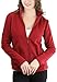 ToBeInStyle Women's Zip High Collar Polar Fleece L.S. Jacket - Burgundy - Small