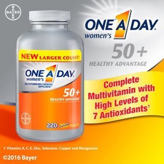 One A Day Women's 50+ Advantage Multivitamins, LIMITED Larger Size of 220 Count TOTAL