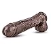 Eden Adult Sex Toys - 11.5 Inch Long Thrusting BBC Dildo - Ultra-Realistic, SkinLike Huge Thick Cock with Strong Suction Cup- Body Safe, Fragrance-Free PVC - Big Black Dildo for Luxurious Sensual Play