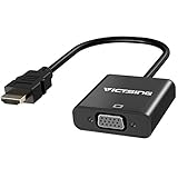 VicTsing Upgraded HDMI Male to VGA Female 1080P Video Converter Adapter Cable For PC Laptop HDTV Projectors and other HDMI input devices