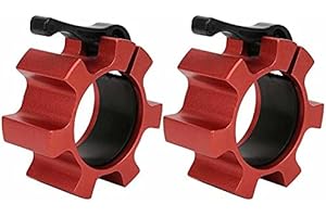 BERFEA Metal Olympic Barbell Clamps 2inch Heavy Duty Exercise Collars,Weight Clips for 2" Barbell,Quick Release Weight Clamps for Weightlifting, Olympic Lifts Strength Fitness Training 1 Pair