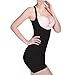 Shymay Women's Full Body Shapewear Seamless Tummy Slimming Mid-Thigh Bodysuits, Black1, Tag Size 2XL=US Size 6-8