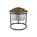 Stainless Steel Elevated Pet Bowl with Stand for Dogs and Cats-Raised Feeder for Food/Water With Removeable Dishwasher Safe Dish- 40 Oz By PETMAKER