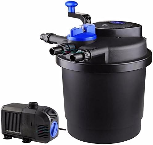 1320GPH Water Pump+ 1600 Gal Pressure Pond Filter w/ 13W UV Sterilizer Koi Fish