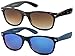 Stylle Matte Black Frame/Blue Mirror Lens and Havana Frame/Brown Gradient Lens
