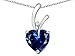 Star K Choice of 10k Gold or Sterling Silver Heart Shape 8mm Endless Love Pendant Necklace
