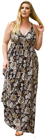 Sealed with A Kiss Designs Womens Plus Size Sleeveless Maxi Farrah Maxi Dress - 3X Black