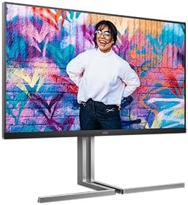 U32U3CV monitor nano IPS de 32 polegadas a 60Hz, 4ms gtG, VESA HDR400 (certificado), colunas, altura ajustável (3840x2160 HDMI 2X 2.0 DP 1x 1.4 hub USB) preto/prateado