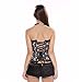 Zhitunemi 815 Women's Lace Through Top Floral Overbust Corset Waist Cincher Bustier Large Pink