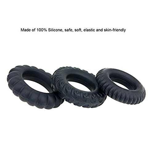image for Odeer-Cock Rings Penis Ring,3 Sizes Silicone Rings for Male Bigger Har