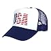 American Flag Patriotic USA Logo Classic 5 Panel Mesh Snap Back Trucker Hat