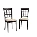Coaster Home Furnishings - Gabriel - Wood & Fabric - Armless Dining Chairs with Checkered Back - Home Kitchen & Dining Room - Set of 2 - Cappuccino - 100772