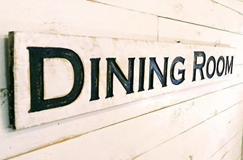 Dining Room Very Large 60"x8" Sign Carved - Cypress Rough Sawn Board