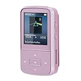 AGPtEK G05S 8GB Clip Bluetooth MP3 Player, Lossless Sound,Supports up to 64GB, Pink