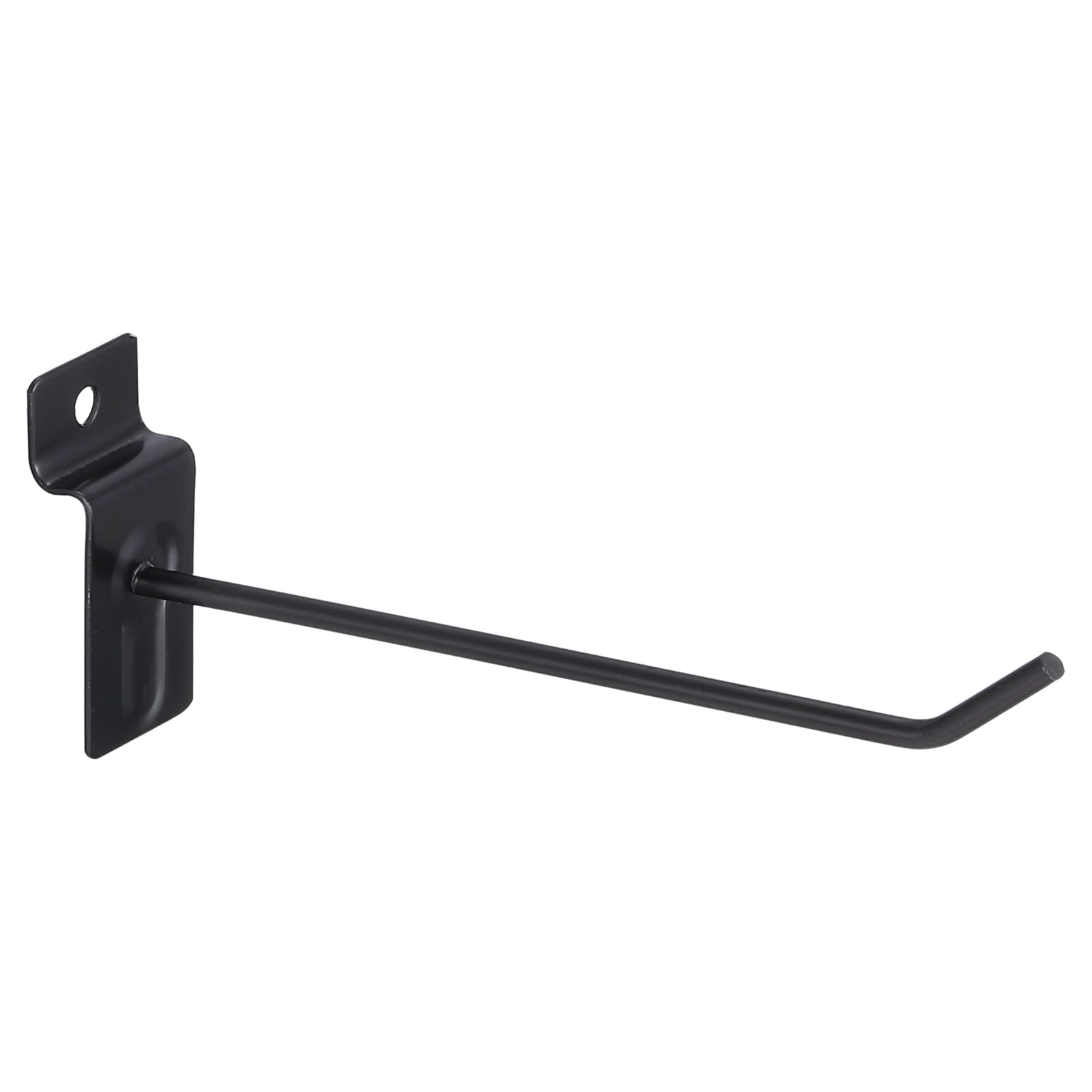 PATIKIL Slat Wall Hooks 2" x 6", 100 Pcs Slat Wall Panel Metal Display Hooks Pegboard Hanger for Grid Wall Garage Shop Retail Stores Organization, Black