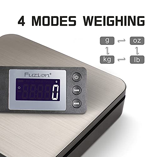 Fuzion Digital Shipping Scale 88lb × 0.1oz, Durable Stainless Steel