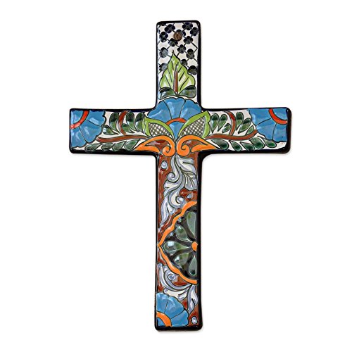 NOVICA 73573" Dolores Hidalgo Wall Cross, Small