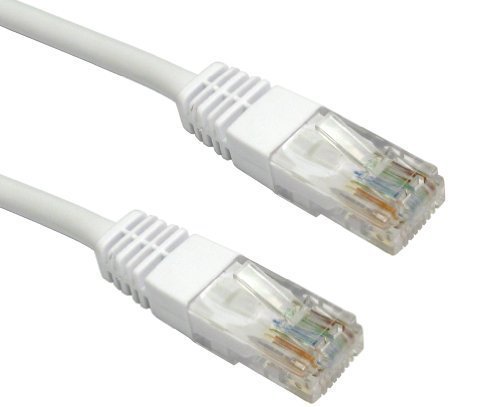 Consoletronic White Network Ethernet RJ45 Cat5E-CCA UTP PATCH 26AWG Cable Lead 15m