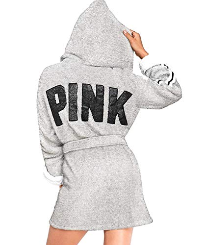 Victoria's Secret Pink Sherpa Robe X-Small/Small Gray So Silver