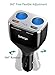 Safergo 2 Sockets Cigarette Lighter Splitter, 80W 12V/24V Adapter Quick Charge 3.0 Smart 2.4A Dual USB Car Charger with Voltage Display for iPhone iPad Samsung, C28s