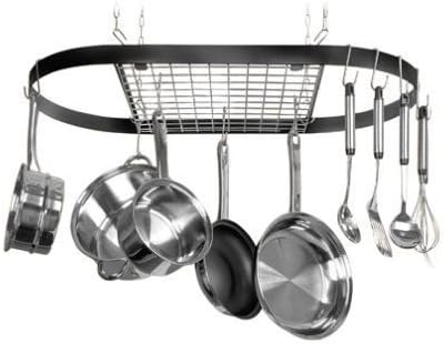 New Kinetic Classical Series Ceiling Mount Wrought-iron Oval Pot Rack