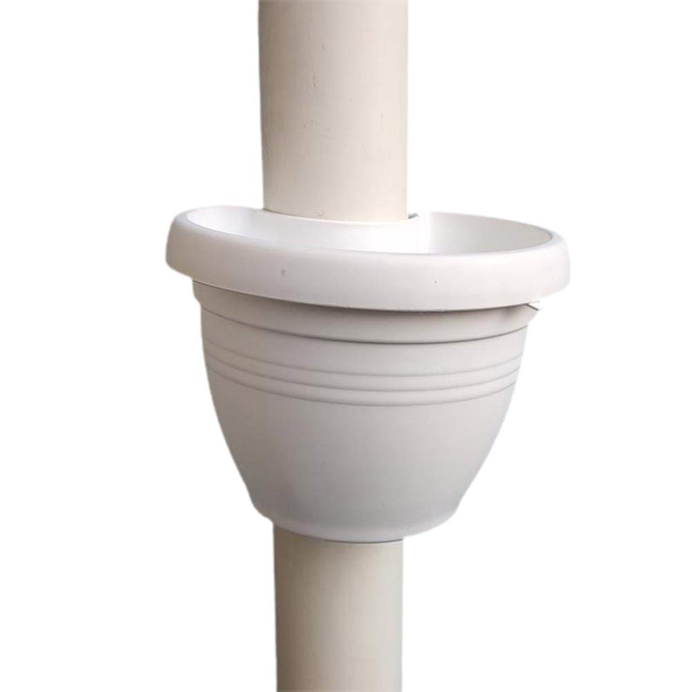 Yunobi Bundled Wall-Mounted Drain Pipe Flower Pot, Balconies Planters Lamp Post Garden Planters Beautiful Durable Hanging Flowerpot Holder Decoration