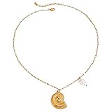 Large Nautilus Conch Pendant Necklace for Women 18K