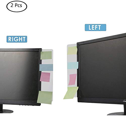 2pcs(Left & Right) Multifunction Fashion Clear Color Computer Monitors Side Panel/Memo Pads/Message Boards/Sticky Boards for Computer Screen - Thumbnail 4